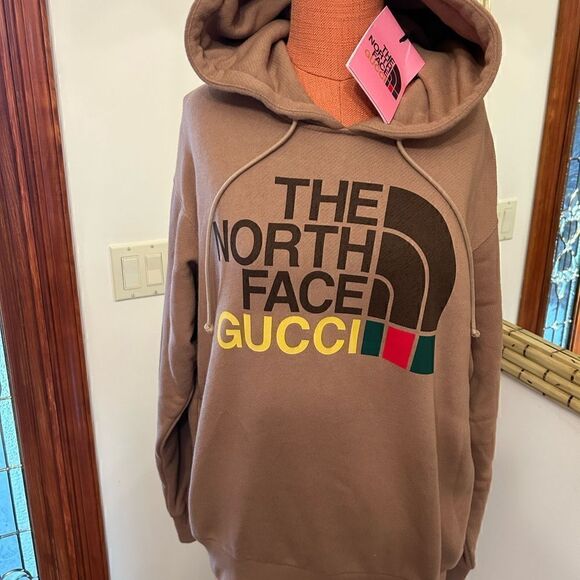 Women’s Gucci X Northface, heavy cotton felted hoodie size XXS  fits larger - Picture 2 of 9